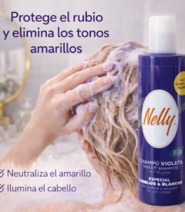 Nelly Champú Violeta – No Yellow para Cabellos Grises, Blancos o Decolorados