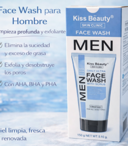 Gel Facial Exfoliante para Hombre - AHA BHA PHA Face Wash with Scrub 150g