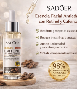 Esencia Facial Antiedad con Retinol y Cafeína – Sadoer