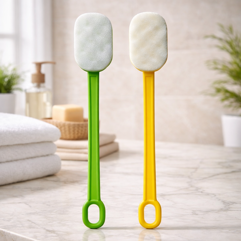 Esponja Corporal con Mango Largo Exfoliante