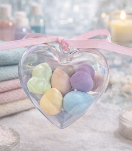 Set Esponjas de Maquillaje Corazón Pastel (5 piezas)