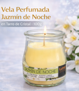 Vela Perfumada Jazmín de Noche en Tarro de Cristal 100 g