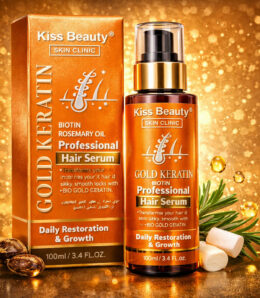 Sérum Capilar Gold Keratin Biotin & Rosemary Kiss Beauty